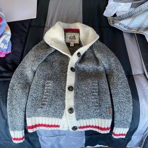 Roots Cabin Shawl Cardigan - Grey Oat Mix